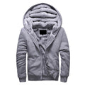 Men Hooded Casual Wool Liner / Winter Thick Warm Coat-Gray-4XL-China-JadeMoghul Inc.