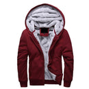 Men Hooded Casual Wool Liner / Winter Thick Warm Coat-Wine red-4XL-China-JadeMoghul Inc.