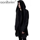 Men Hooded Sweatshirt Long Sleeve Cloak-Black-XXL-JadeMoghul Inc.