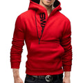 Men Hoodie Long Sleeve - Pullover Hooded Sweatshirt-Red-4XL-JadeMoghul Inc.