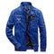 Men Leather Jacket - Fashion Leisure Biker Jacket-Blue-M-JadeMoghul Inc.