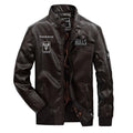Men Leather Jacket - Fashion Leisure Biker Jacket-coffee-M-JadeMoghul Inc.