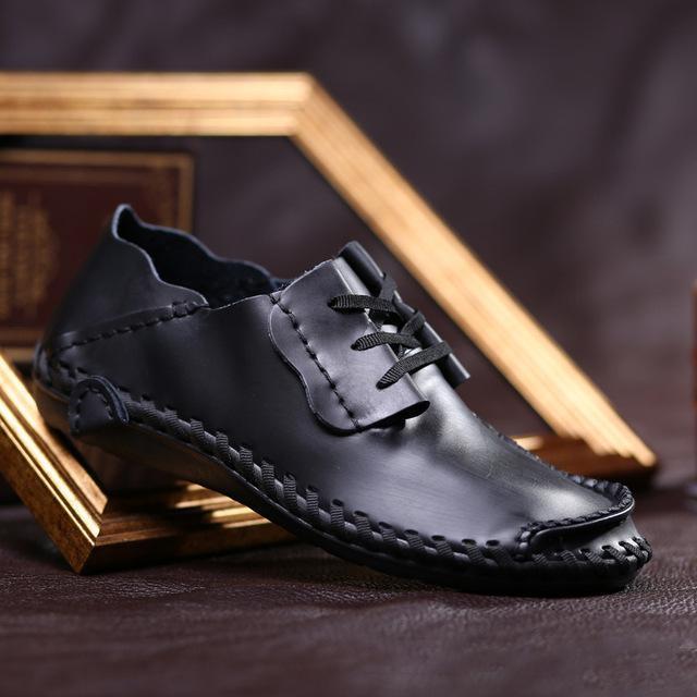 Men Leather Shoes / Casual Breathable Big Size Mens Shoes-Black Casual Shoes-11-JadeMoghul Inc.