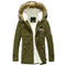 Men Long Casual Slim Fit Hooded Winter Jacket-Army Green-S-JadeMoghul Inc.