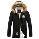 Men Long Casual Slim Fit Hooded Winter Jacket-M03black-S-JadeMoghul Inc.