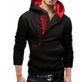 Men Long Sleeve Hoodie / Zipper Sweatshirt-Black red hoodies-M-JadeMoghul Inc.