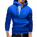 Men Long Sleeve Hoodie / Zipper Sweatshirt-Blue hoodies-M-JadeMoghul Inc.