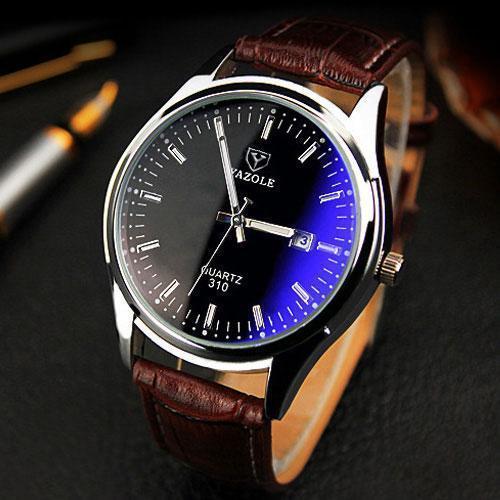 Men Luxury Calendar Quartz Watch-Black-JadeMoghul Inc.