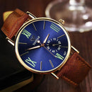 Men Luxury Quartz Watch-brown blue-JadeMoghul Inc.