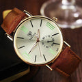 Men Luxury Quartz Watch-brown white-JadeMoghul Inc.