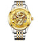 Skeleton Watches For Men - Stainless Steel Band Men's Watch