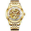 Skeleton Watches For Men - Stainless Steel Band Men's Watch