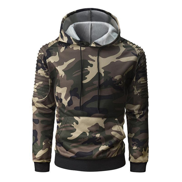 Men Military Hoodie - Camouflage Hooded Sweatshirt-Black camouflage-M-JadeMoghul Inc.