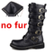 Men Military Leather Combat Metal Buckle Boots-black1-5-JadeMoghul Inc.
