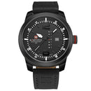 Men Military Sports Watch / Men Quartz Leather Wrist Watch-Black white-JadeMoghul Inc.