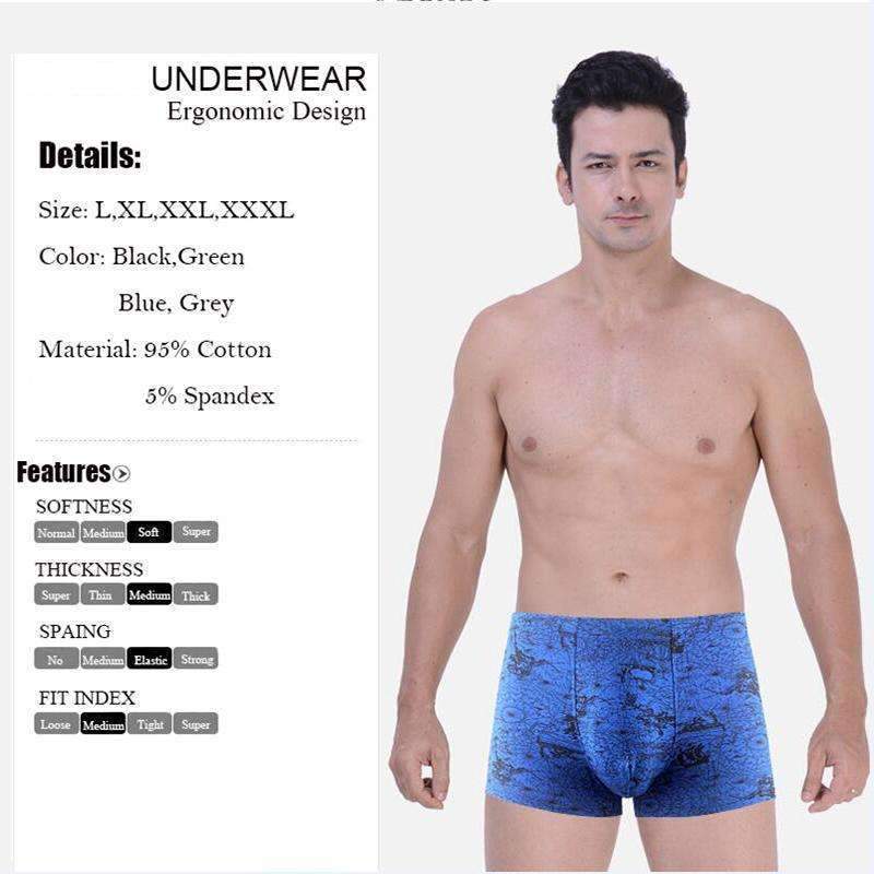 Men Modal Cotton Boxers Male Panties Shorts Mens Trunks Pouch Boxer Sexy Gay Slip Underpants 4Pcs\lot-3004A-L-JadeMoghul Inc.