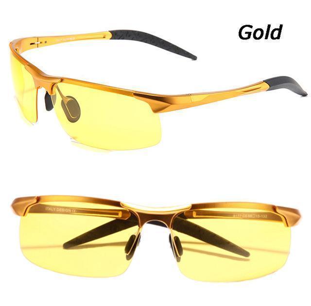 Men Night Vision Goggles / Anti-Glare Sunglasses-gold yellow-JadeMoghul Inc.