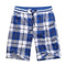 Men Plaid Shorts Classic Design / Cotton Casual Beach Shorts-White Blue-XL-JadeMoghul Inc.