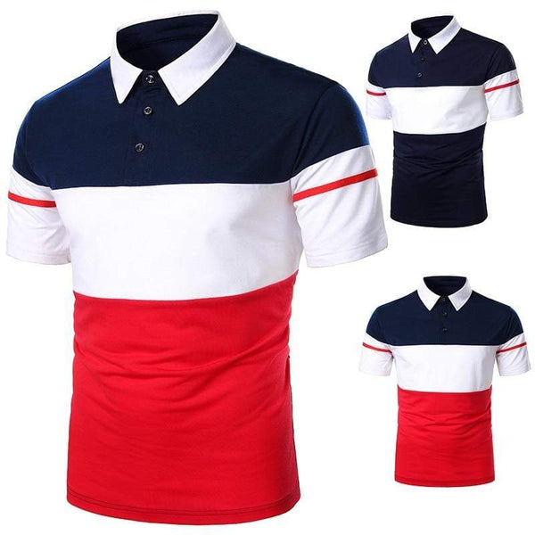 Men Polo Men Shirt Short Sleeve Polo Shirt Contrast Color Polo New Clothing Summer Streetwear Casual Fashion Men tops AExp