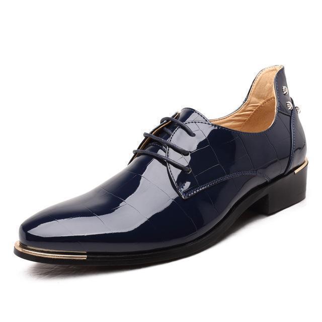 Men PU Leather Casual Shoes-Blue-5.5-JadeMoghul Inc.