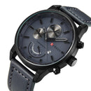 Men Quartz Luxury Leather Watch-Gray-JadeMoghul Inc.