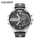 Men Quartz Watch With Dual Time Display-black-Russian Federation-JadeMoghul Inc.