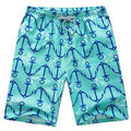 Men Quick Dry Shorts / Casual Summer Beach Shorts M-Men 12 Anchors-S-JadeMoghul Inc.