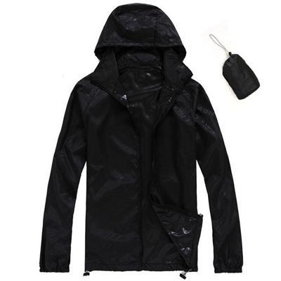 Men Quick Dry Skin Jacket / Ultra-Light Casual Windbreaker / Waterproof Clothing-Black-XS-JadeMoghul Inc.