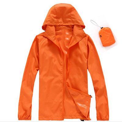 Men Quick Dry Skin Jacket / Ultra-Light Casual Windbreaker / Waterproof Clothing-Orange-XS-JadeMoghul Inc.