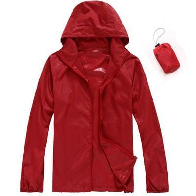 Men Quick Dry Skin Jacket / Ultra-Light Casual Windbreaker / Waterproof Clothing-Red-XS-JadeMoghul Inc.