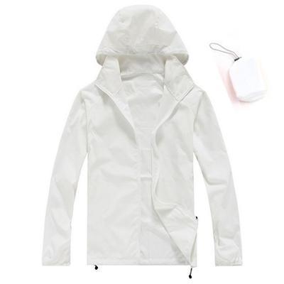 Men Quick Dry Skin Jacket / Ultra-Light Casual Windbreaker / Waterproof Clothing-White-XS-JadeMoghul Inc.