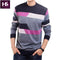 Men Rounded Neck Sweater / Wool-Cashmere Blend Pullover For Men-Lavender-S-JadeMoghul Inc.