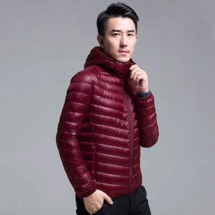 Men's All-Season Ultra Lightweight Packable Down Jacket Water and Wind-Resistant Breathable Coat Big Size Men Hoodies Jackets AExp