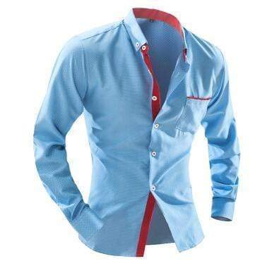 Men's Dress Shirt Collared Long-Sleeve Shirt AExp