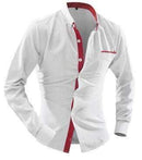 Men's Dress Shirt Collared Long-Sleeve Shirt AExp