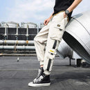 Men's Side Pockets Cargo Harem Pants 2020 Ribbons Black Hip Hop Casual Male Joggers Trousers Fashion Casual Streetwear Pants JadeMoghul Inc. 