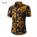 Men Short Sleeve Hawaiian Shirt / Summer Casual Floral Shirt For Men-DC06-M-JadeMoghul Inc.