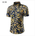 Men Short Sleeve Hawaiian Shirt / Summer Casual Floral Shirt For Men-DC08-M-JadeMoghul Inc.