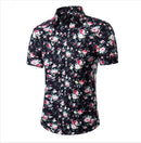 Men Short Sleeve Hawaiian Shirt / Summer Casual Floral Shirt For Men-DC9-M-JadeMoghul Inc.