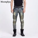 Men Skinny Jeans / Pleated Blue Denim-gutong-29-JadeMoghul Inc.