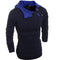 Men Slim Casual Sweatshirt-Navy blue-M-JadeMoghul Inc.