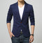 Men Slim Fit Blazer / Casual Jacket-1625 Dark Blue-M-JadeMoghul Inc.