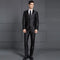 Men Slim Fit Formal Suit - Fashion Dress Luxury Men Blazers Suit (2 Pieces)-2 pieces black-XS-JadeMoghul Inc.