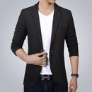 Men Slim Fit Jacket / Fashion Blazer-Black-M-JadeMoghul Inc.