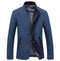 Men Slim Fit Thin Stand Button Male Casual Jacket-Blue-L-JadeMoghul Inc.