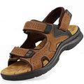 Men Slippers / Genuine Leather Cowhide Shoes-Brown-6.5-JadeMoghul Inc.