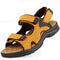 Men Slippers / Genuine Leather Cowhide Shoes-Yellow-6.5-JadeMoghul Inc.