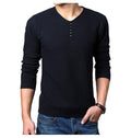 Men Smart Casual V-Neck Sweater-Black-M-JadeMoghul Inc.