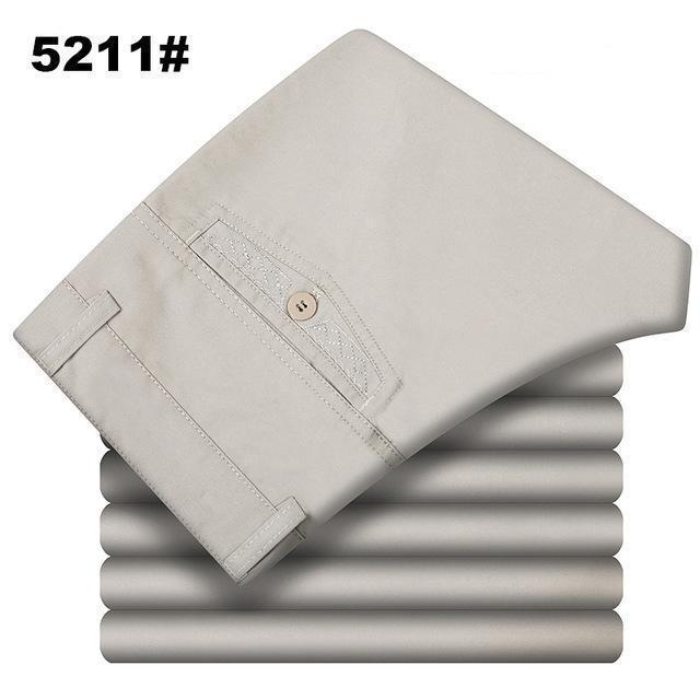 Men Smart Dress Pants / Straight Long Cotton Trousers-5211-29-JadeMoghul Inc.