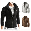 Men Smart Sweatshirt / Jacket For Winter-Black-L-JadeMoghul Inc.